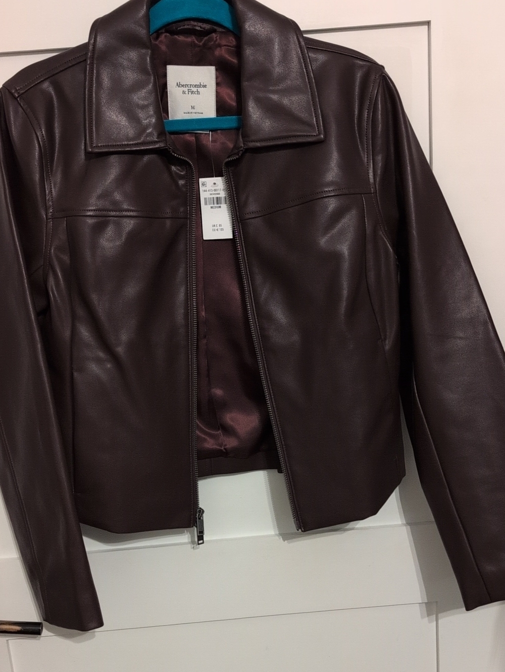 Abercrombie And Fitch Leather Vegan Nwt Burgundy